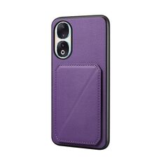 Per Honor 90 D04 Custodia per telefono con doppio slot per scheda texture vitello (viola)