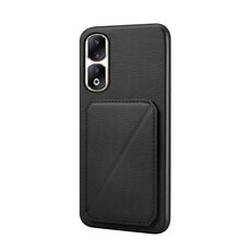 Per Honor 90 Pro D04 Custodia per telefono con doppio slot per scheda texture vitello (nero)