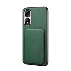 Per Honor 90 Pro D04 Custodia per telefono con doppio slot per scheda texture vitello (verde)