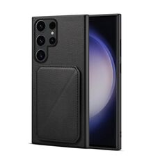 Per Samsung Galaxy S24 Ultra 5G D04 Custodia per telefono con doppio slot per scheda texture vitello (nero)