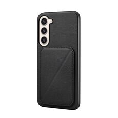 Per Samsung Galaxy S23+ 5G D04 Custodia per telefono con doppio slot per scheda texture vitello (nero)