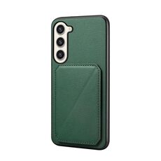 Per Samsung Galaxy S23+ 5G D04 Custodia per telefono con doppio slot per scheda texture vitello (verde)