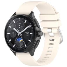 Per Xiaomi Watch 2 cinturino in silicone con fibbia argento lucido liquido (colore Starlight)
