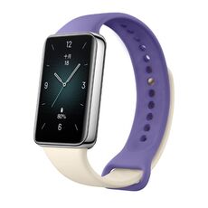 Cinturino per orologio in silicone tinta unita per Honor Band 9 (viola chiaro)