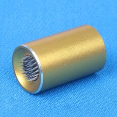 2 in 1 accessorio per infeltrimento ad ago da biliardo a forma di matita stecca da biliardo strumento di riparazione dell'ago per infeltrimento della pelle della testa (giallo)