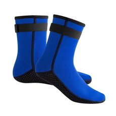Calzini da immersione da spiaggia lunghi impermeabili da 3 mm Calzini da snorkeling antiscivolo caldi, taglia: M (blu)