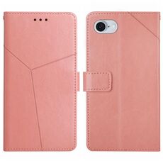 Custodia per cellulare in pelle con motivo a Y per iPhone SE 2024 HT01 (rosa)