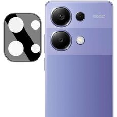 Per Xiaomi Poco M6 Pro 4G imak Pellicola per lenti in vetro integrata ad alta definizione Versione nera