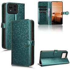 Custodia per telefono in pelle con texture a nido d'ape Ultra per Asus Zenfone 11 (verde)