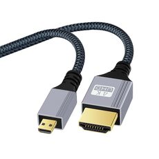 Cavo adattatore video HD per fotocamera digitale da HDTV a Micro HDTV 4K 120Hz, lunghezza: 2 m