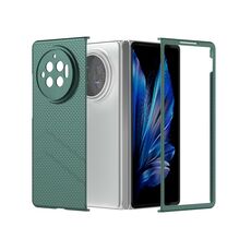 Per vivo X Fold3 PC Custodia per telefono antiurto con vernice diamantata con texture smerigliata (verde scuro)