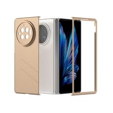 Custodia per telefono antiurto con vernice diamantata texture smerigliata per PC per vivo X Fold3 (oro)