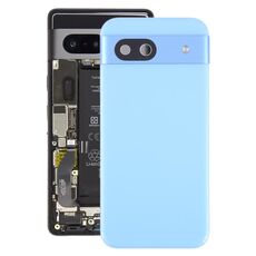 Per la copertura posteriore della batteria di Google Pixel 8A con copriobiettivo della fotocamera (blu)