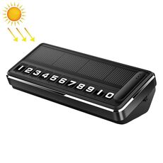 Targa di parcheggio temporaneo per auto Scheda di parcheggio luminosa ricaricabile solare (nero)
