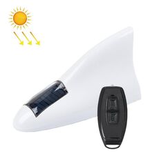 Segnale di telecomando solare Radio Antenna con pinna di squalo Spia anti-coda sul tetto(Bianco)