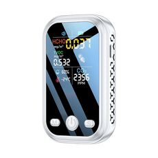 Tester di umidità della temperatura del rilevatore di CO2 TVOC HCHO 5 in 1 della qualità dell'aria (bianco)