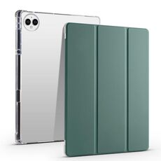 Per vivo Pad3 Pro Custodia tablet in pelle TPU trasparente pieghevole 3 con slot per penna (verde)