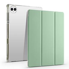 Per vivo Pad3 Pro Custodia tablet in pelle TPU trasparente pieghevole 3 con slot per penna (verde Matcha)