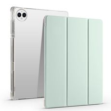 Per vivo Pad3 Pro Custodia tablet in pelle TPU trasparente pieghevole 3 con slot per penna (verde chiaro)