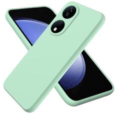 Custodia per telefono antiurto in silicone liquido Smart Pure Color per Honor 90 (verde)