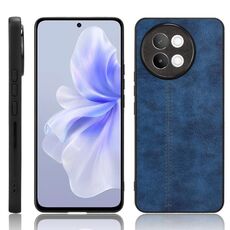 Per vivo S18e 5G Modello Mucca Cucito Cover posteriore Custodia per telefono (Blu)