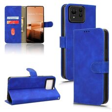 Custodia per telefono in pelle con vibrazione magnetica Ultra Skin Feel per ASUS Zenfone 11 (blu)