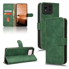 Custodia per telefono in pelle con vibrazione magnetica Ultra Skin Feel per ASUS Zenfone 11 (verde)