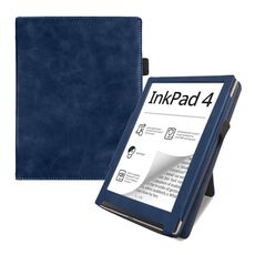 Per Pocketbook InkPad Color 2/3 Custodia smart tablet in pelle di vitello (blu)