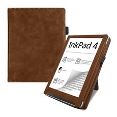 Per Pocketbook InkPad Color 2/3 Custodia smart tablet in pelle di vitello (marrone)