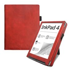 Per Pocketbook InkPad Color 2/3 Custodia smart tablet in pelle di vitello (rossa)