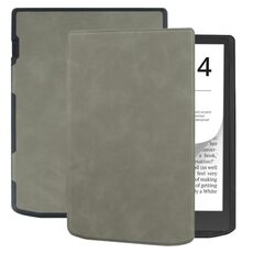 Per Pocketbook InkPad 4 / Color2 /3 /PB743 Custodia per tablet smart in pelle retrò con sensazione di pelle (grigio)