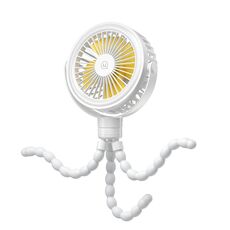 USAMS ZB289 Ventilatore per passeggino Type-C Mini ventilatore portatile Octopus (bianco)