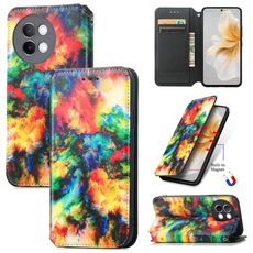 Per vivo S18e CaseNeo Custodia per telefono in pelle magnetica colorata (Nuvola colorata)