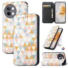 Per vivo S18e CaseNeo Custodia per telefono in pelle magnetica colorata (rombo)
