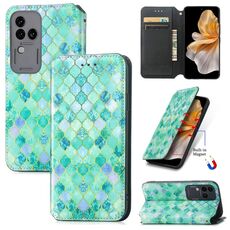 Per vivo S18 Pro CaseNeo Custodia per telefono in pelle magnetica colorata (Smeraldi)