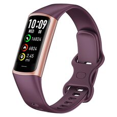C68L IP67 Bracciale intelligente impermeabile Sport Fitness Tracker (vino rosso)