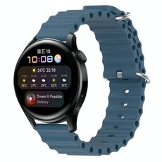Per Huawei Watch 3 22mm Cinturino in silicone a tinta unita stile oceano (grigio roccia)