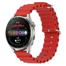 Per Huawei Watch 3 Pro 22mm Cinturino in silicone a tinta unita stile oceano (rosso)
