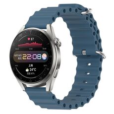 Per Huawei Watch 3 Pro 22mm Cinturino in silicone a tinta unita stile oceano (grigio roccia)
