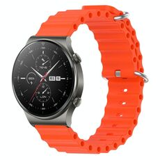 Per Huawei GT2 Pro 22mm Cinturino in silicone a tinta unita stile oceano (arancione)