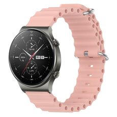 Per Huawei GT2 Pro 22mm Cinturino in silicone a tinta unita stile oceano (rosa)