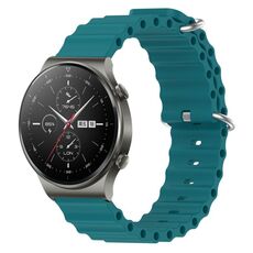 Per Huawei GT2 Pro 22mm Cinturino in silicone a tinta unita stile oceano (verde)