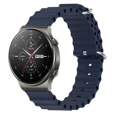 Per Huawei GT2 Pro 22mm Cinturino in silicone a tinta unita stile oceano (blu scuro)