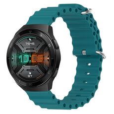 Per Huawei Watch GT 2E 22mm Cinturino in silicone a tinta unita stile oceano (verde)