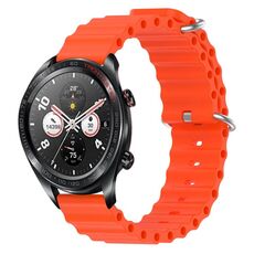For Honor Watch Dream 22mm Cinturino in silicone a tinta unita stile oceano (arancione)