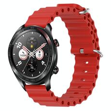 For Honor Watch Dream 22mm Cinturino in silicone a tinta unita stile oceano (rosso)