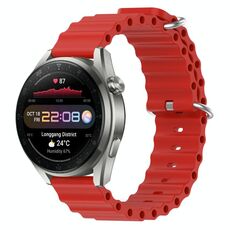 Per Huawei Watch 3 Pro Nuovo cinturino per orologio in silicone a tinta unita da 22 mm (rosso)