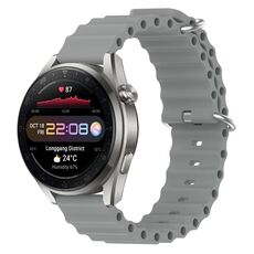 Per Huawei Watch 3 Pro Nuovo cinturino per orologio in silicone a tinta unita da 22 mm (grigio)