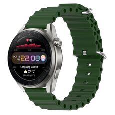 Per Huawei Watch 3 Pro Nuovo cinturino per orologio in silicone a tinta unita da 22 mm (verde militare)