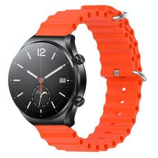 Per Xiaomi MI Watch S1 22mm Cinturino in silicone a tinta unita stile oceano (arancione)